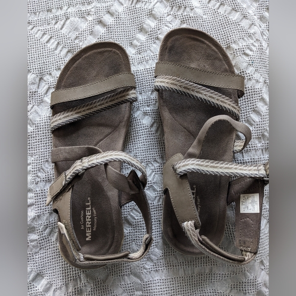 Merrell Mendi Backstrap Sandals Air Cushion Beach Outdoors Womens 10 - Picture 1 of 2